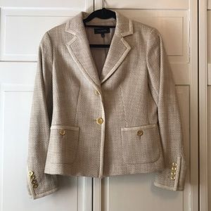 Talbots Beige & Gold Blazer